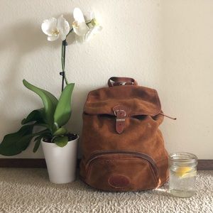 Eddie Bauer vintage suede backpack